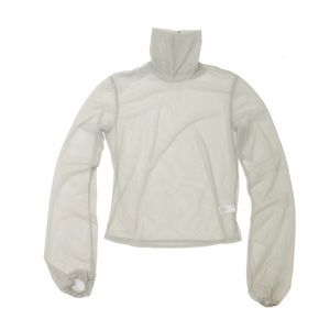 Simone Wild Jane Mesh LS turtleneck Blouse in Mist